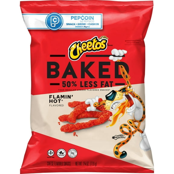 Cheetos Baked Cheese Flavored Snacks Flamin' Hot 2.75 OZ