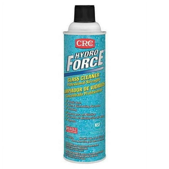 1PACK Crc 14412 Liquid Glass Cleaner, 20 oz., Clear, Unscented, Aerosol Can