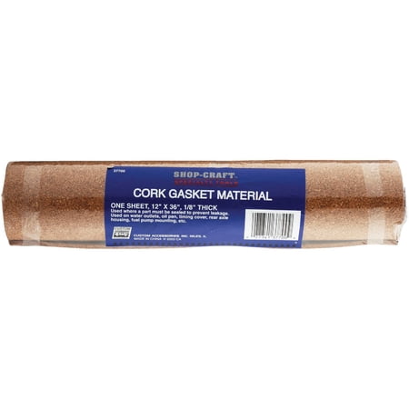 1PACK Custom Accessories 12 In. W. x 36 In. L. x 1/8 In. Thick Cork Gasket Material