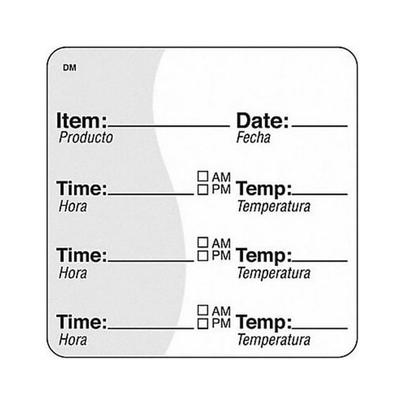 Daymark Food Rotation Label,Black,PK250 113621