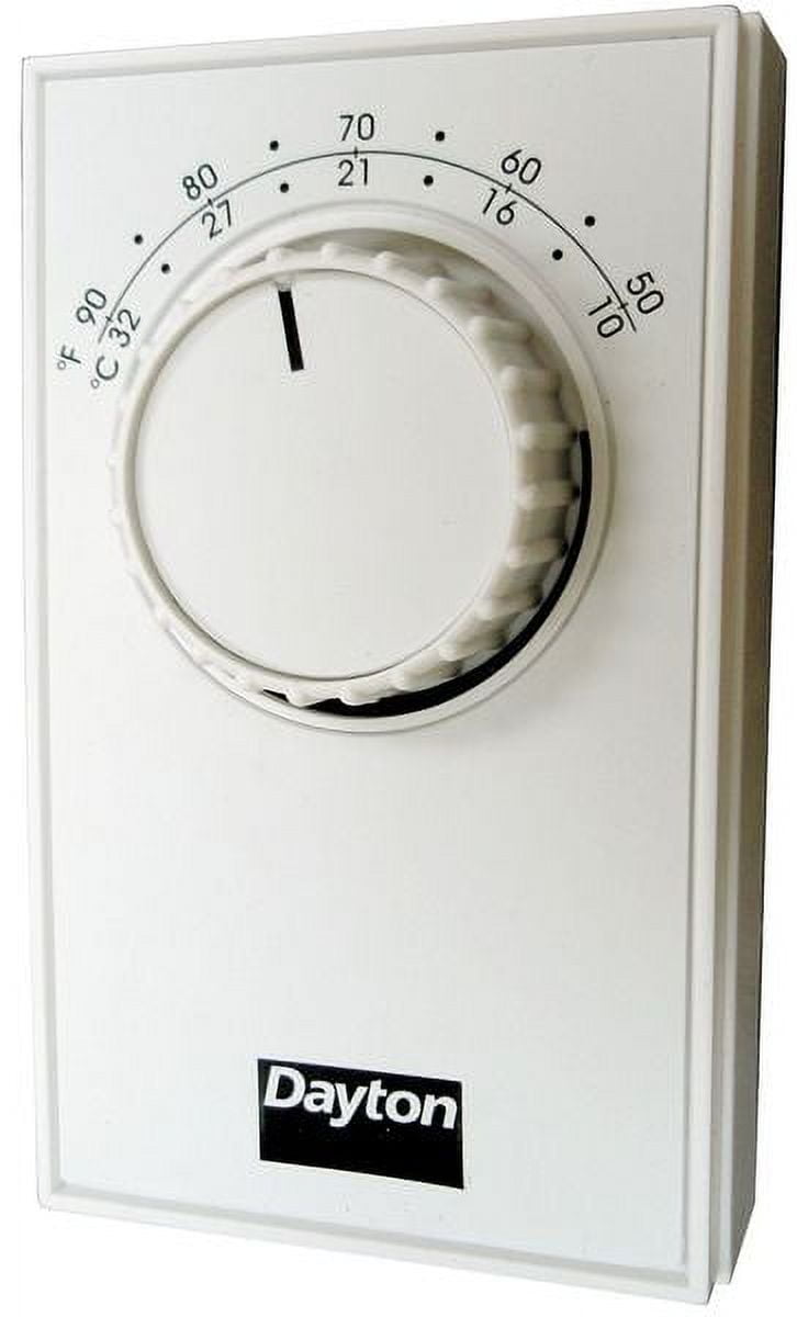 Dayton White Analog Line Voltage Thermostat