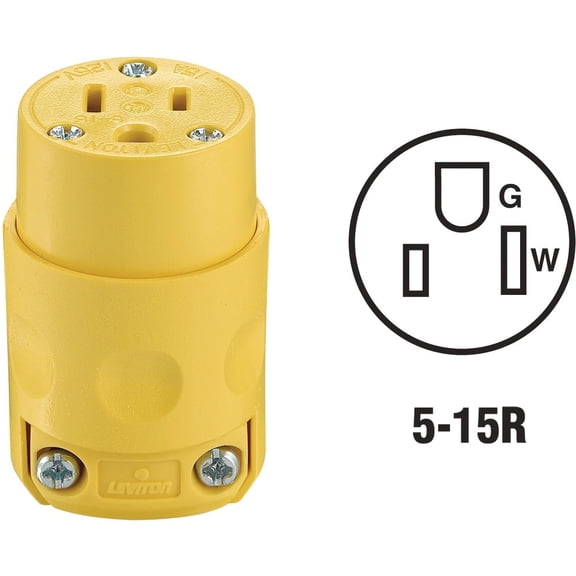 1PACK Do it 15A 125V 3-Wire 2-Pole Residential Grade Cord Connector
