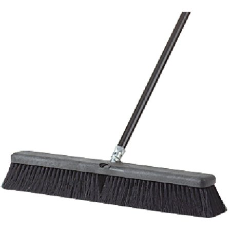 1PACK Do it Best 24 In. W. x 60 In. L. Metal Handle Black-Fibre Border Push Broom