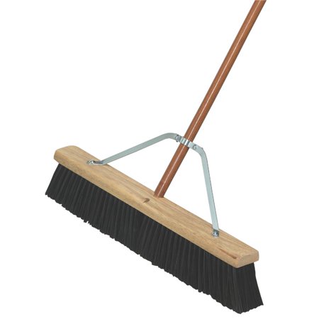 1PACK Do it Best 24 In. W. x 60 In. L. Wood Handle Garage Push Broom