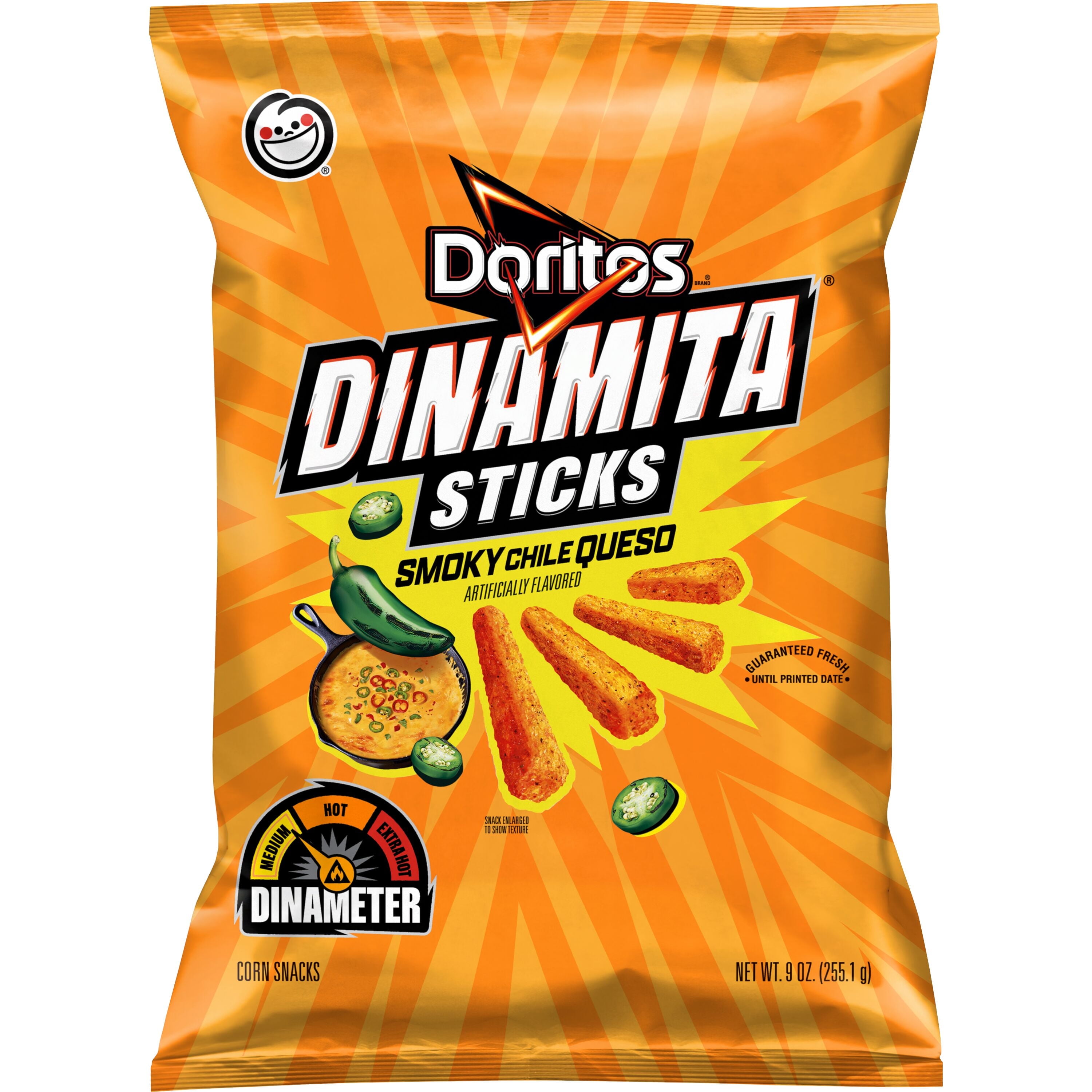 (1PACK),Doritos Dinamita Sticks Smoky Chile Queso Flavored Snack Chips