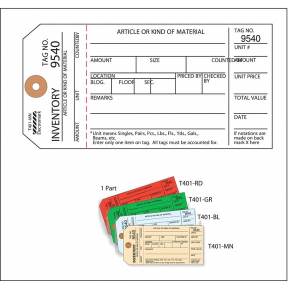 1PACK Electromark Inspection Tag,Cardstock,Inventory,PK100 Y604057 Y604057 ZO-G4060524
