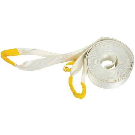 1PACK Erickson 3 In. x 20 Ft. 13,500 Lb. Polyester Recovery Tow Strap, White