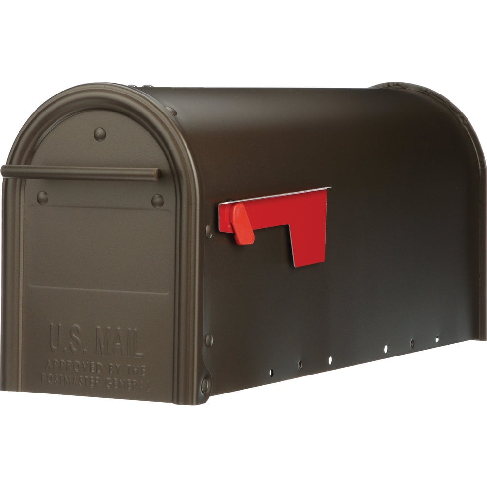 1PACK Gibraltar Franklin Bronze Steel Rural Post Mount Mailbox