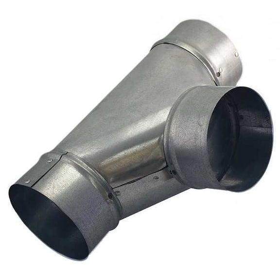 1PACK Greenseam GRFTJ9GA26 Tee, 9 in Duct Dia, Galvanized Steel, 26 GA, 16 3/4 in W x 16-3/4" L x