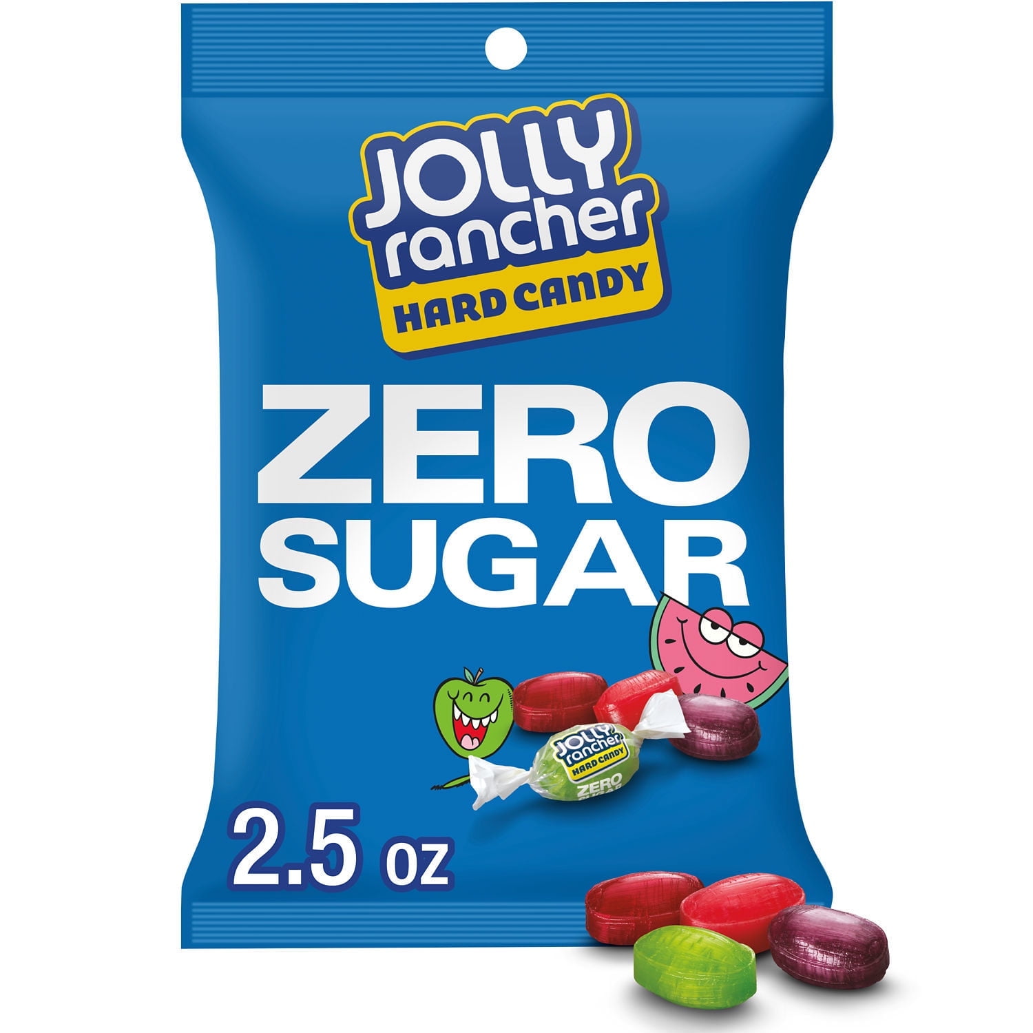 (1PACK),Jolly Rancher Zero Sugar Assorted Fruit Flavored Hard Candy