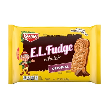 1PACK Keebler E.L. Fudge Elfwich Cookies Original Cookies 12 oz