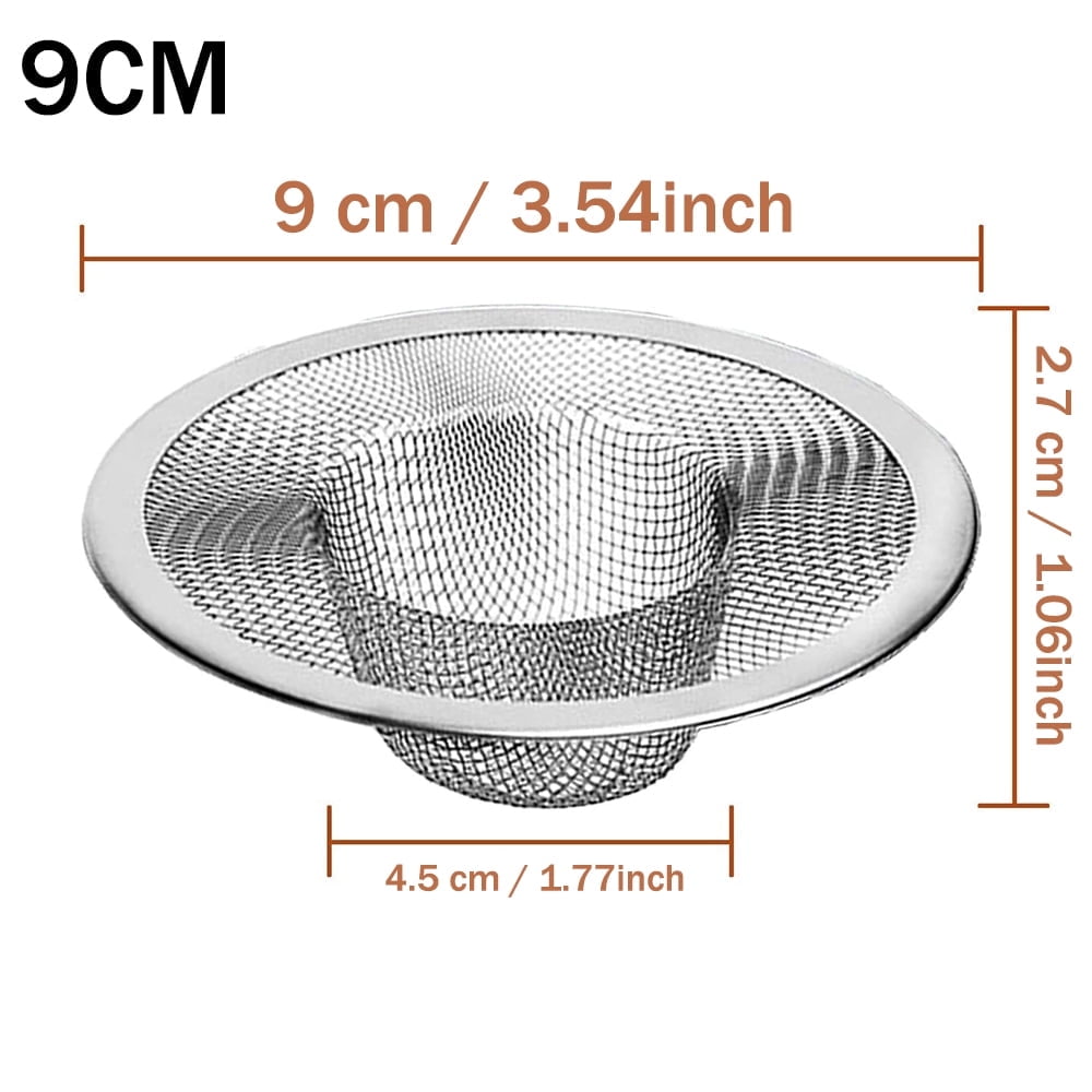 1PACK Kitchen Sink Strainer,Stainless Steel Mesh Drain Strainer, 9cm