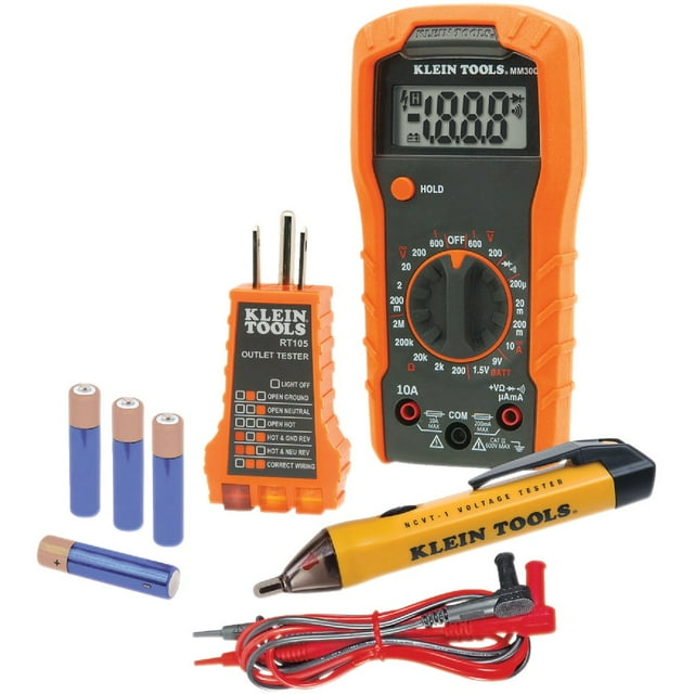 1PACK Klein 3-Piece Multimeter Test Kit