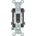 thumbnail image 1 of 1PACK Leviton Commercial Grade 15A Brown Framed Toggle 4-Way Switch, 1 of 1
