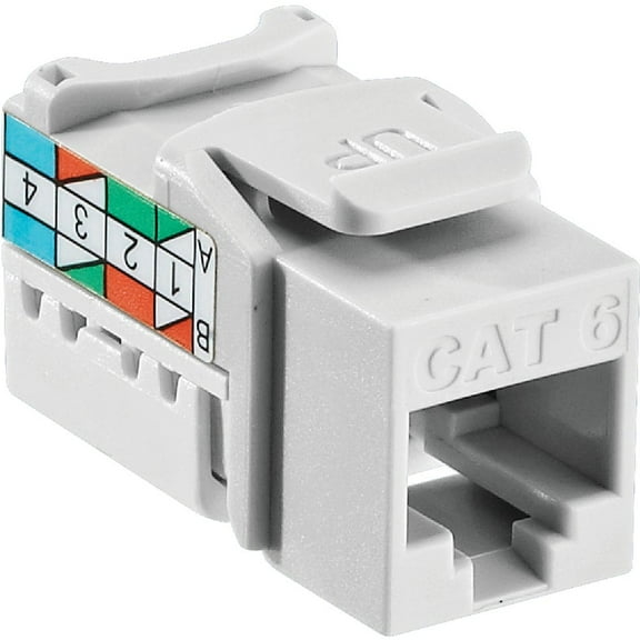 1PACK Leviton White 8-Conductor Cat-6 Connector Jack