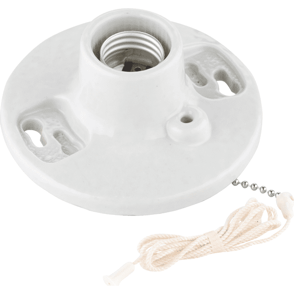 Leviton Lampholder in White UL Listed for US Residential Electrical Code Compliance, Drop-in NEC-Standard Wiring