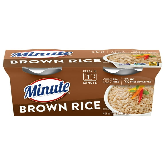 1PACK,Minute Brown Rice, Microwaveable Rice Cups, 4.4 oz