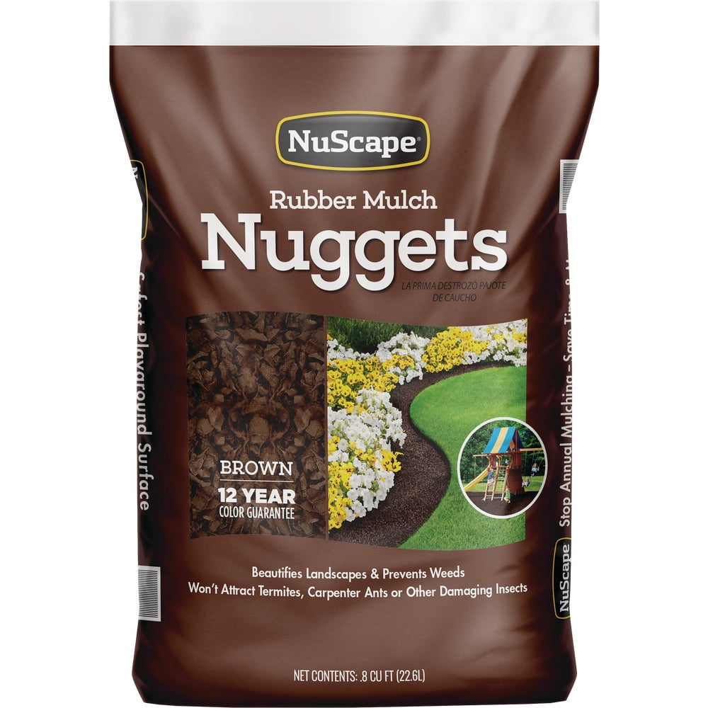 1PACK NuScape Brown 0.8 Cu. Ft. Rubber Mulch Nuggets