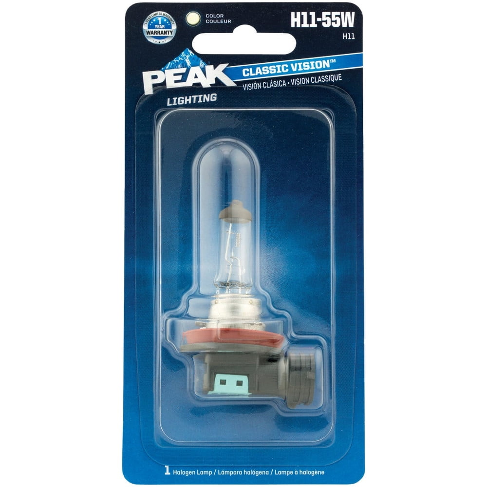 1PACK PEAK Classic Vision H11-55W 12V Halogen Automotive Bulb 