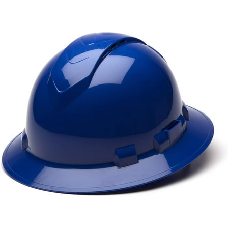 1PACK Pyramex Safety Products Blue Ridgeline Vented Full Brim 4 Pt Ratchet Suspension