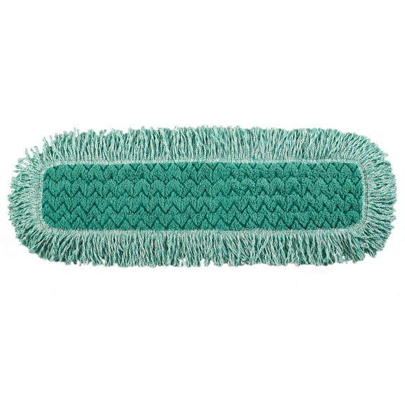 1PACK Rubbermaid FGQ42600GR00 HYGEN 24" Green Microfiber Fringed Dust Mop Pad