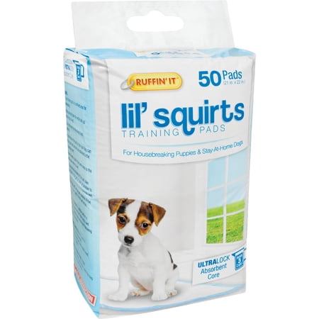 1PACK Ruffin' it Lil' Squirts 21 In. x 22 In. Puppy Training Pads (50-Pack)