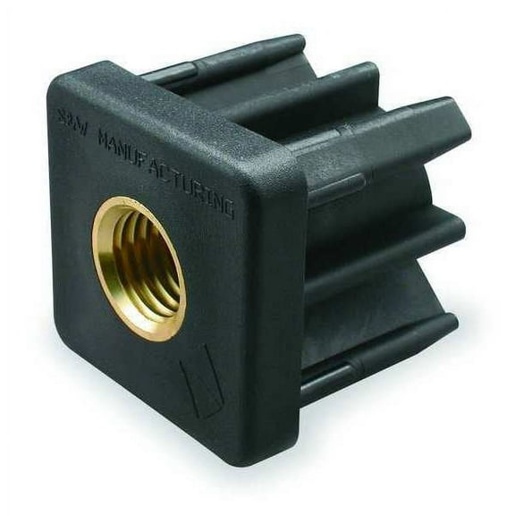 1PACK S&W TE2-3B Square Tube End, 1/2-13 Thread, Outside Dia.: 2 in sq.
