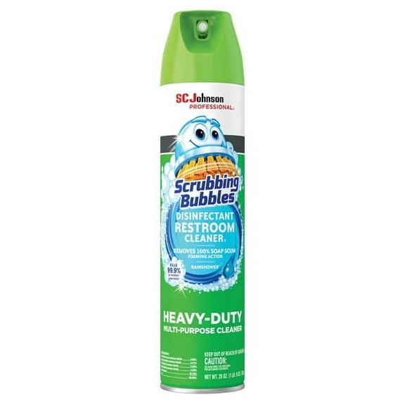 1PACK SC Johnson Professional Scrubbing Bubbles® Disinfectant Restroom Cleaner, Rain Shower Scent, 25 oz Aerosol Can