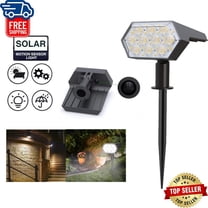 1PACK Solar Deck Spotlights with Motion Sensor - 92 LED 5000K Daylight Outdoor Lighting for Stairs/Steps/Garden