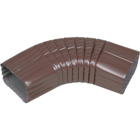 Spectra Metals Aluminum Side Downspout Elbow - Brown - 3" x 4"