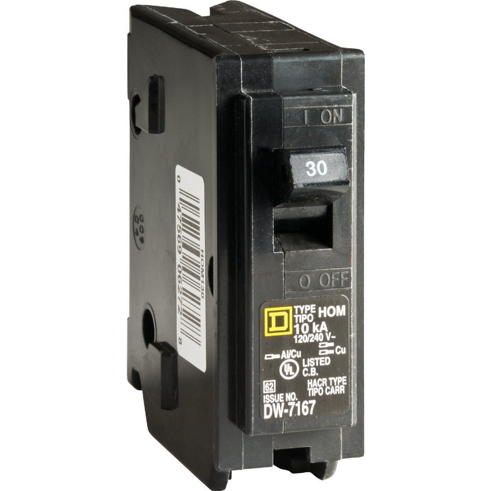 1PACK Square D Homeline 30A Single-Pole Standard Trip Circuit Breaker