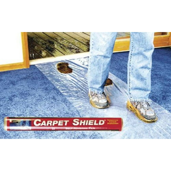 1PACK Surface Shields Carpet Shield 24 In. x 50 Ft. Self-Adhesive Film Floor Protector