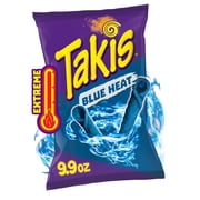 1PACK,Takis Blue Heat Sharing Size Bag, Hot Chili Pepper Rolled Tortilla Chips