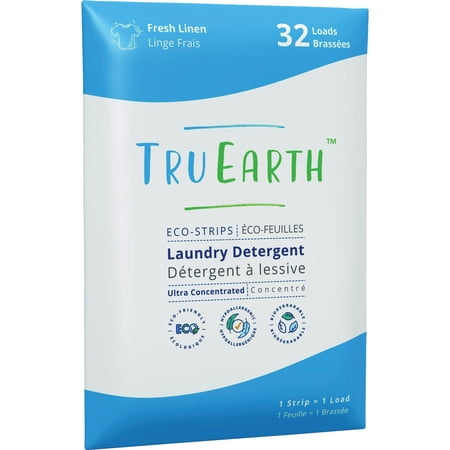 1PACK Tru Earth Eco-Strips Fresh Linen Laundry Detergent