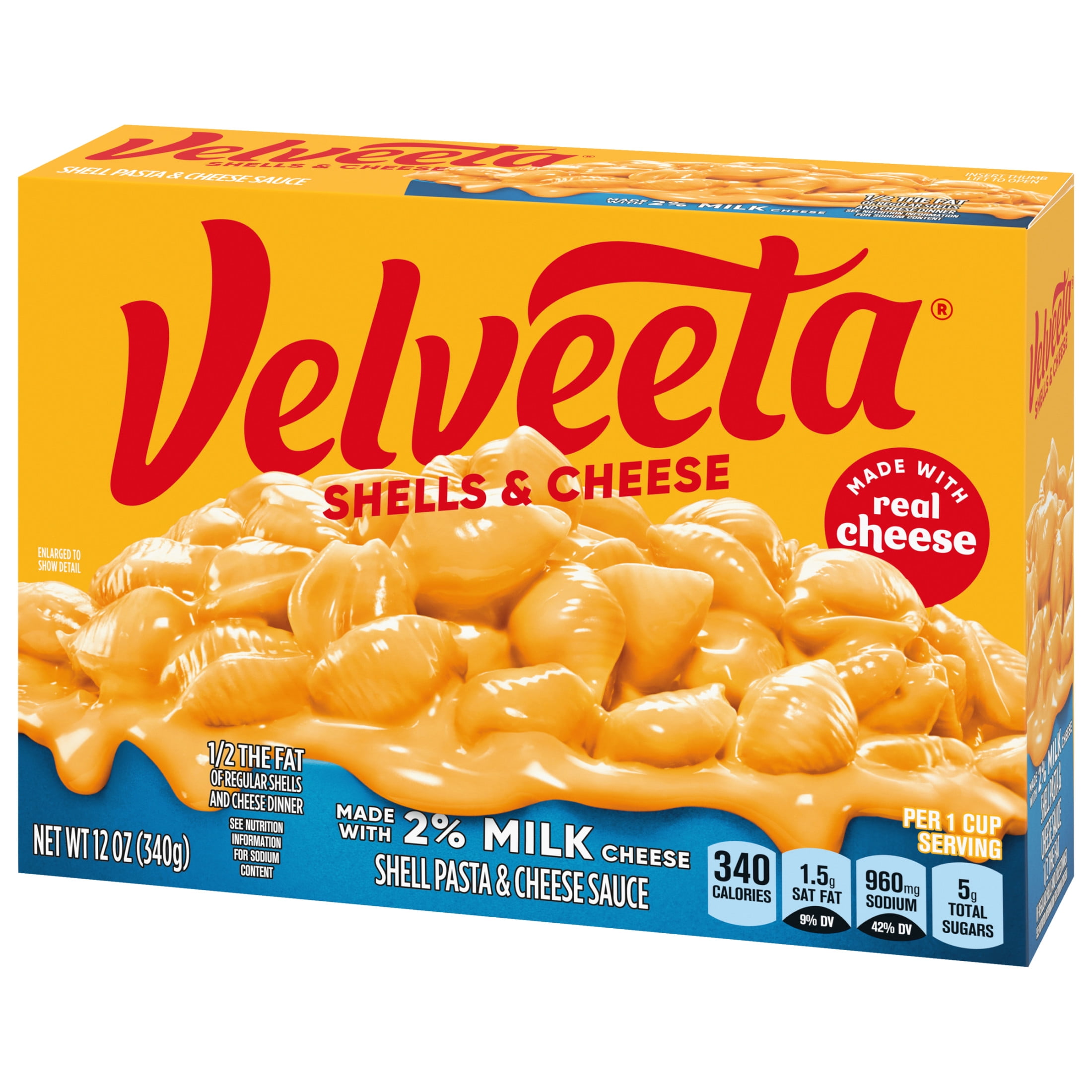 (1PACK),Velveeta Shells and Cheese Macaroni and Cheese Dinner with 2% Milk Cheese,