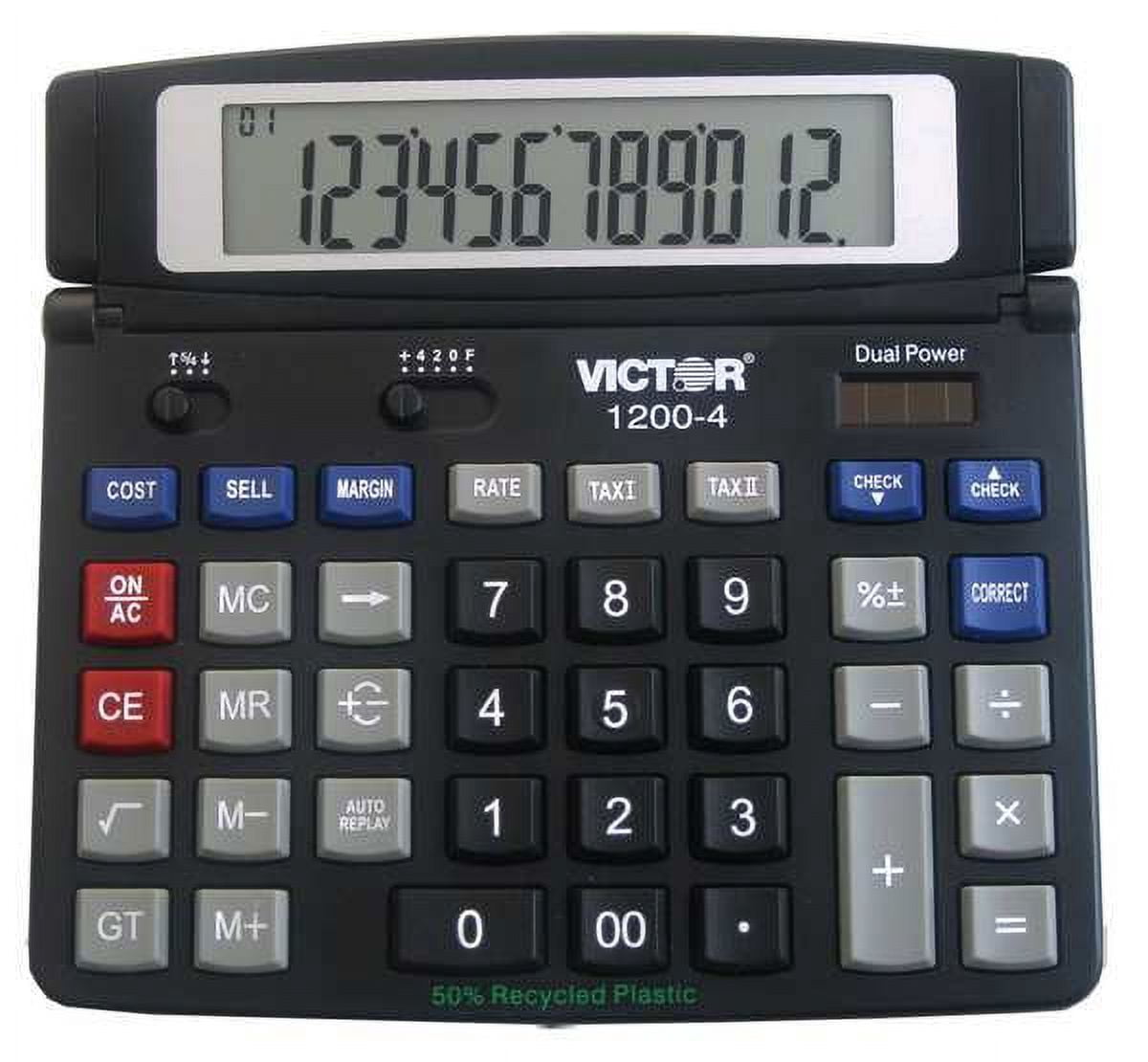 1PACK Victor 1200-4 Calculator, Desktop, 12 Digits