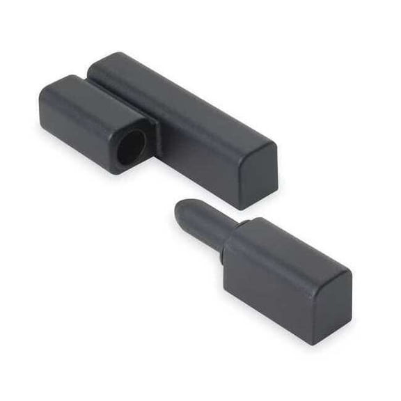 Lift-Off Hinge, Zinc, Full Surface Mounting, 1 1/4 in Leaf W x 2 1/2 in Leaf H, Black Powder Coat