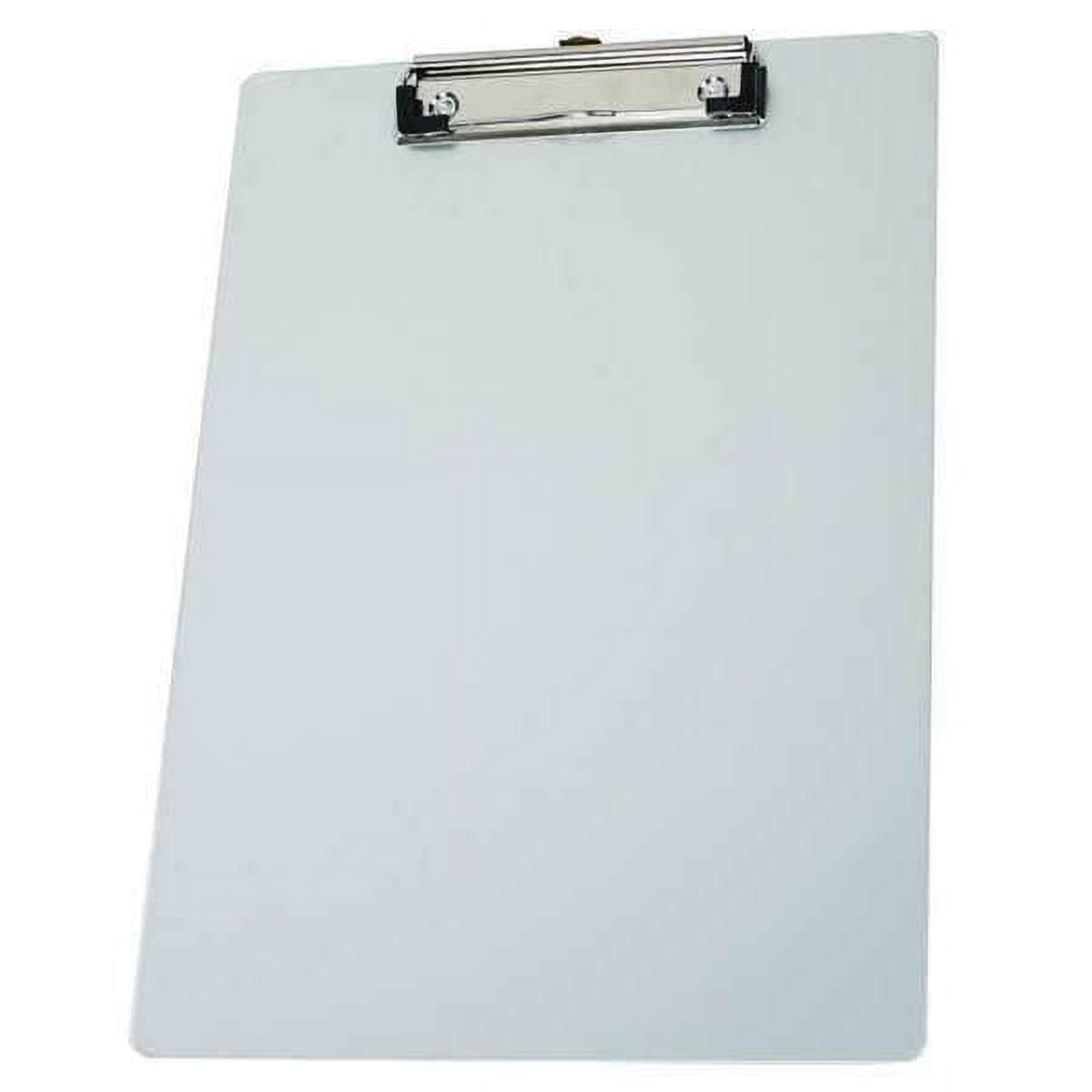 1PACK ZoroSelect 2LJX3 8-1/2" x 11" Plastic Clipboard, Silver