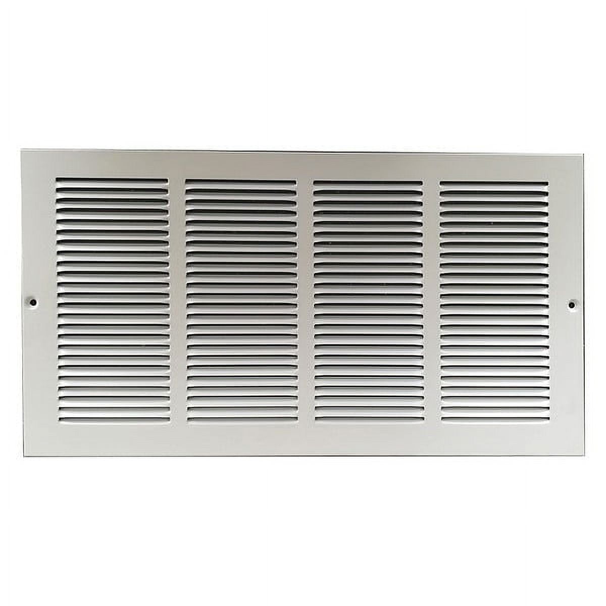 1PACK ZoroSelect 4MJR3 Return Air Grille , 8 X 16 , White , Steel