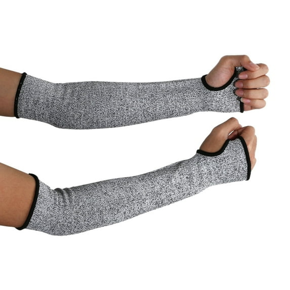 1PAIR 5 Level Cut Resistant Arm Sleeves for Work, Arm Protectors for Thin Skin, UPF50+ UV Protection Cooling Gardening Sleeves