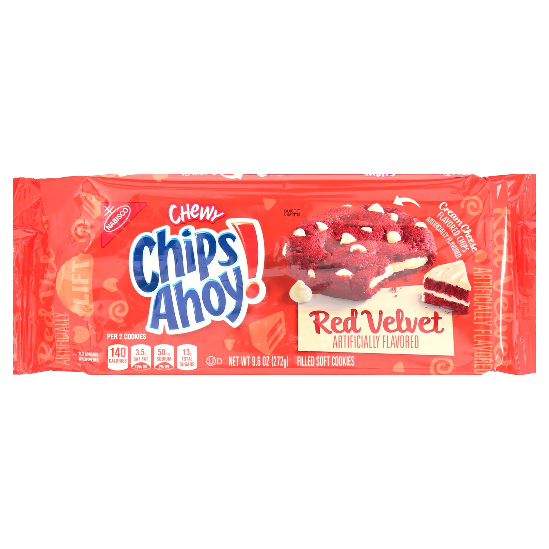 1PAK,CHIPS AHOY! Chewy Red Velvet Cookies, 9.6 oz - Walmart.com