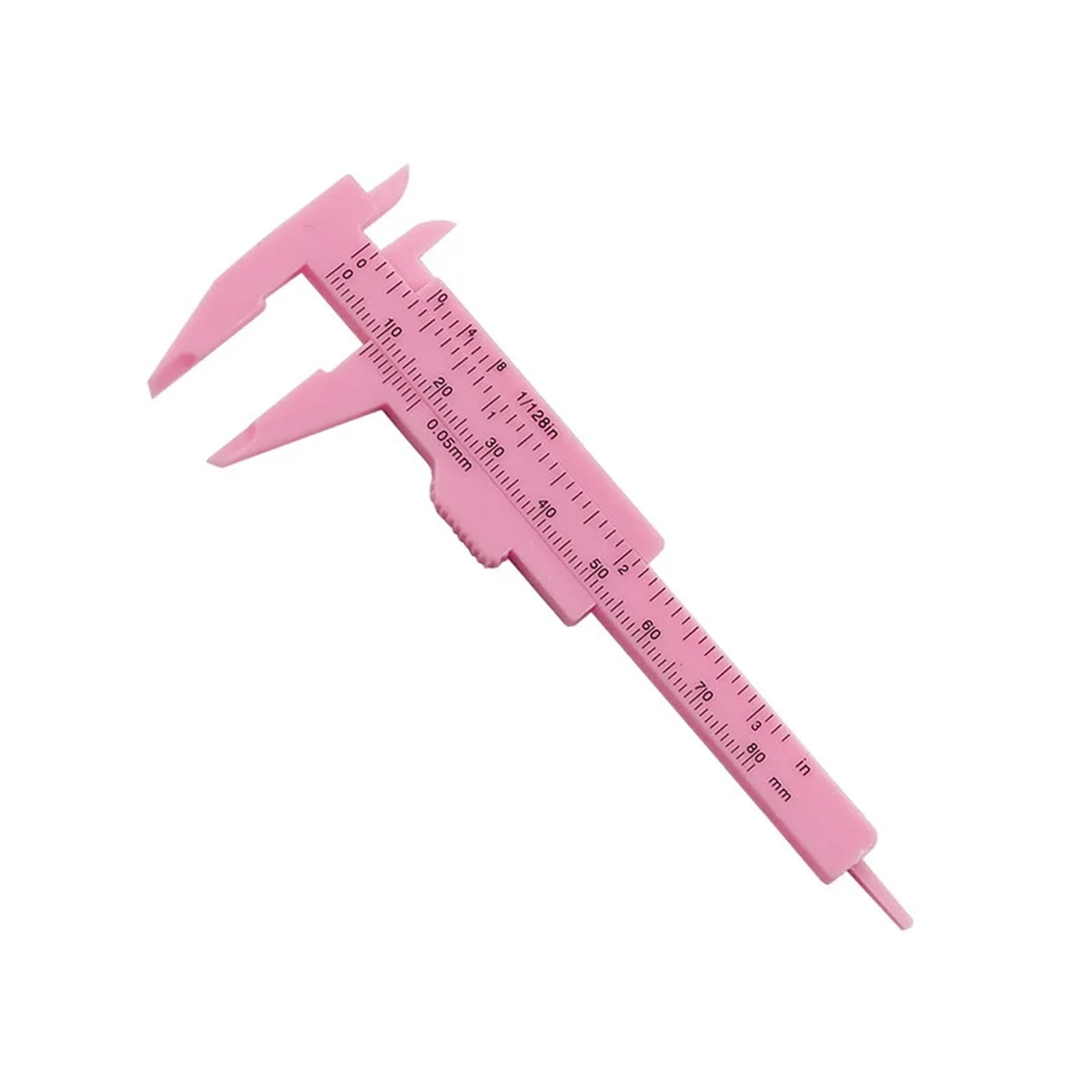 1PC 0-80mm Double Rule Scale Plastic Vernier Caliper Student Dial Gauge Micrometer Measuring Ruler Inside Diameter Depth Meter ,Easy to Operate