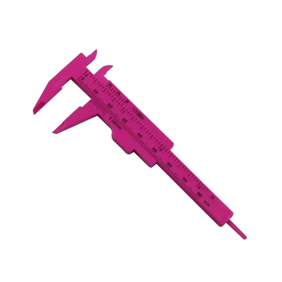 1PC 0-80mm Double Rule Scale Plastic Vernier Caliper Student Dial Gauge Micrometer Measuring Ruler Inside Diameter Depth Meter ,Precision Measuring
