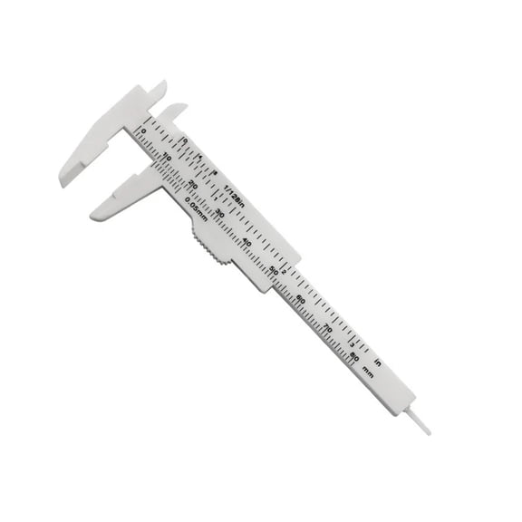 1PC 0-80mm Double Rule Scale Plastic Vernier Caliper Student Dial Gauge Micrometer Measuring Ruler Inside Diameter Depth Meter ,Precision Measuring