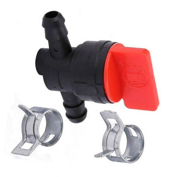 1PC 1/4'' In-Line Straight Fuel Shut-off Valve Small Engine Valve Tools Cut-Off Valve With Clamps Lawn Mower Parts