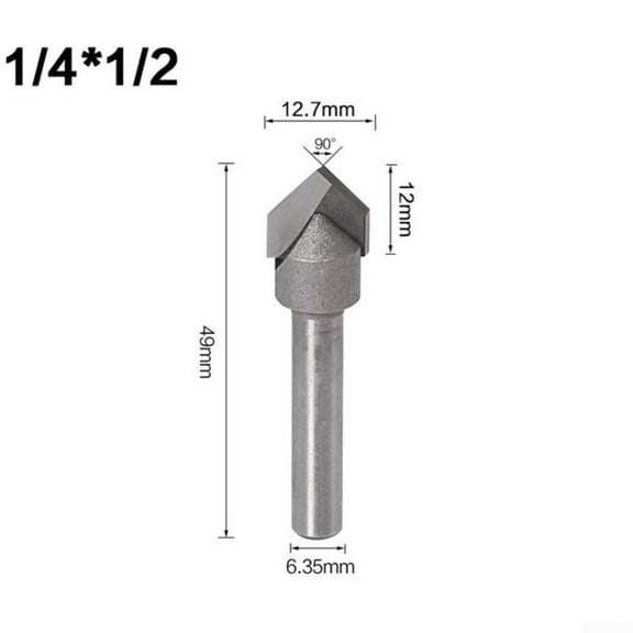 1PC 1/4 Inch Shank 90 Degree V Groove Router Bit Set CNC Engraving Drill Bits