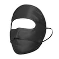 thumbnail image 1 of 1PC 100% Mulberry Silk Full Face UV Protection Mask - Black Adjustable Sun Shield for Summer, 1 of 5