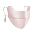 thumbnail image 1 of 1PC 100% Mulberry Silk UV Protection Face Mask - Pink Adjustable Breathable Sun Shield for Summer, 1 of 5