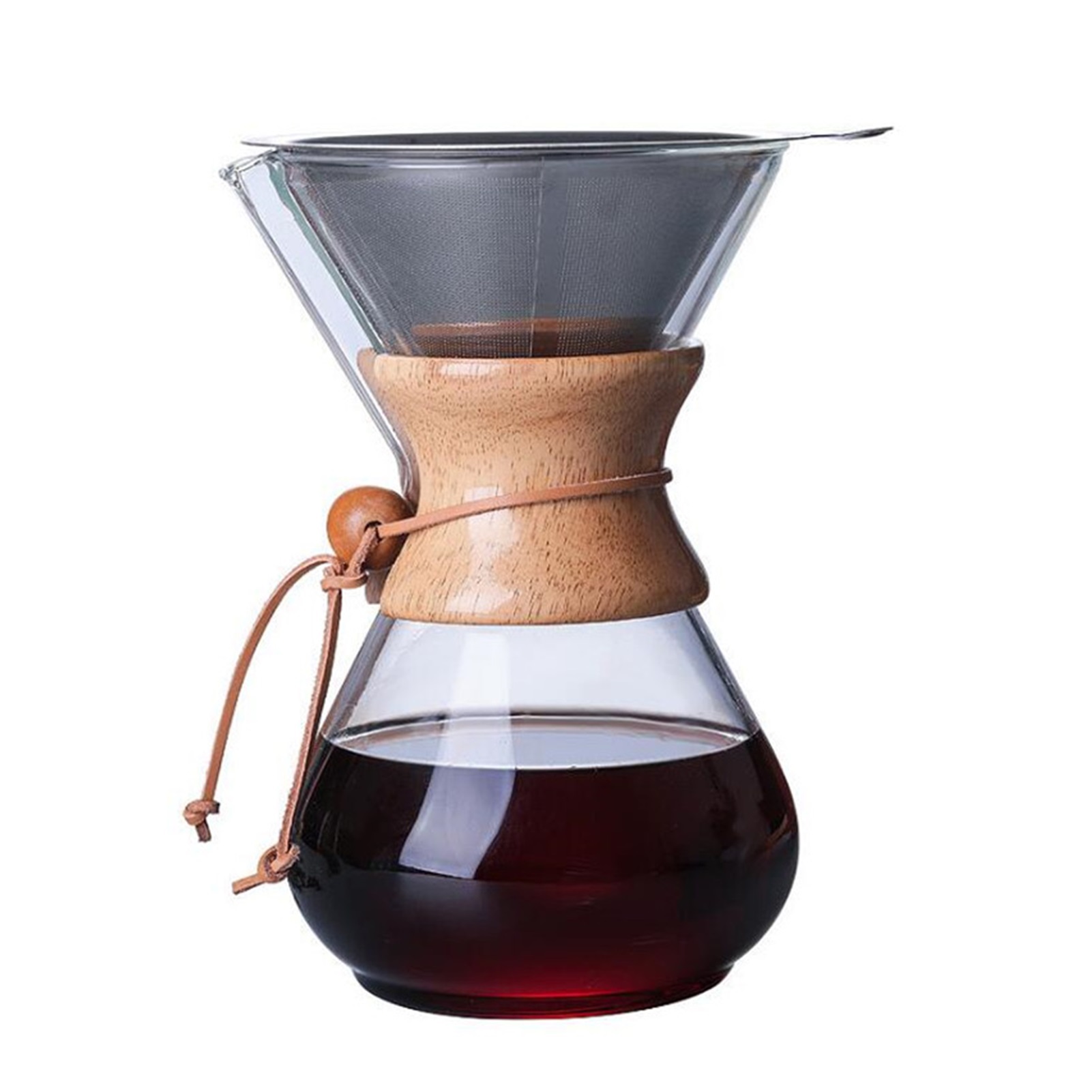 1PC 1000ml Glass Coffee Pot Dripper Moka Tea Maker Percolator Barista