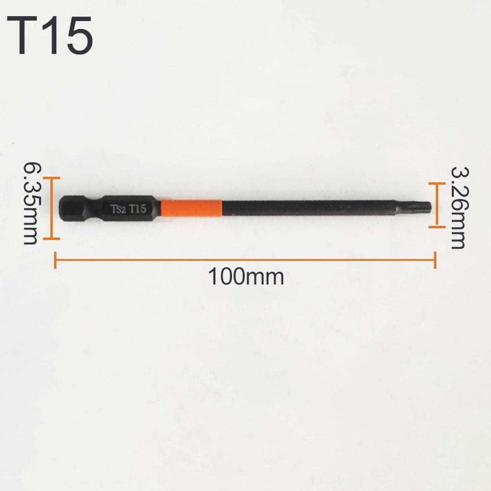 1PC 100mm 1/4 Inch Hex Head Drill Bit Torx Screwdriver Bits